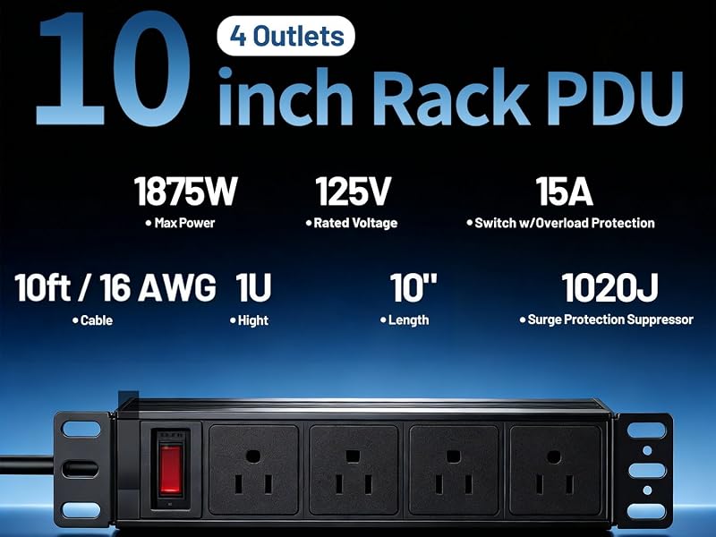 pdu 10 inch rack
