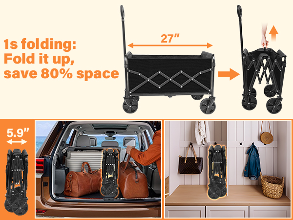 wagons carts foldable folding wagon cart with wheels