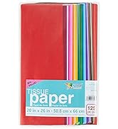BULK PARADISE - 125 Sheets of 20" by 26" Tissue Paper Bulk in 30 Assorted Colors - Tissue Paper f...