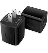 USB Charger Block,2-Pack Wall Charger (5V,1A) USB Plug Charging Brick Power Adapter Charing Cube ...