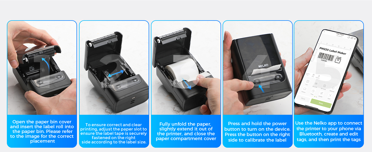 label maker label machine with tape thermal label