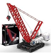 Mould King 17046 Crawer Crane LR16000 Building Block Kits, MOC Mobile Crane Heavy-Duty Cranes Mod...