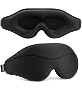 MOEASEii Sleep Mask - Total Blackout 3D Sleeping Mask, Super Lightweight &amp; Silky Soft Eye Mask fo...