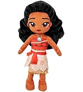 Disney Store Official Princess Plush Doll (Moana) Medium 14 Inches, Princess Dolls with Embroider...