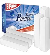 6Pack Pumice Stone for Toilet Cleaning - Powerful Cleaner for Hard Water Rings, Calcium Buildup &amp;...