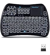 iPazzPort Bluetooth Mini Keyboard (IR Learning) Touchpad Mouse, Backlit 2.4GHz Wireless Keypad Re...
