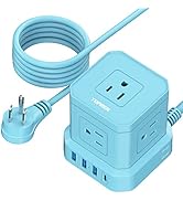Power Strip with USB-C (3.0A), Power Strip Surge Protector (700J), Portable Travel Power Strip, T...
