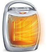 GiveBest Portable Electric Space Heater with Thermostat, 1500W/750W Safe and Quiet Ceramic Heater...