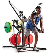 Sunny Health &amp; Fitness Multifunctional Strength Training All in One Home Gym, Resistance Band Fea...