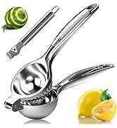 MONKKINO Lemon Squeezer, Fast Effortless Juice Extraction with Large Metal Citrus Juicer, Maximum...