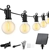 Minetom Outdoor Solar String Lights, 29 Ft Patio Lights with 25 LED G40 Globe Light Bulbs, Commer...