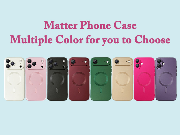 ankofave Magnetic for iPhone 17 Pro Case with Camera Protector, Soft Metallic Luster Phone Case