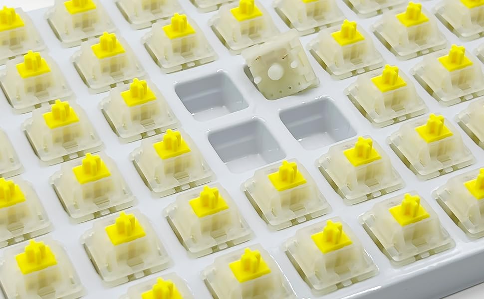 Gateron KS-3X1 Pro V2 Milky Yellow Pre-lubed Switches