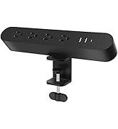 Desk Clamp Power Strip USB C,Aluminum Alloy Desk Clamp Power Strip with USB,Desktop Edge Power Ou...