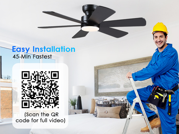 easy install celing fans with lights