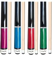Tai ba cues Pool Cue Set of 4 Pool Cue Stick (18oz-21oz), 13mm Tip, 58", Hardwood Billiard, Profe...