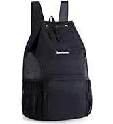 sportsnew Swim Bag Mesh Beach Drawstring Backpack with Wet Pocket, Drawstring Bag for Swimming, G...
