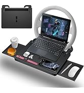 AUEOTUAR Steering Wheel Tray, Car Food Tray, Car Desk for Laptop, Multipurpose Car Table for Eati...