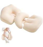 SEEDNUR Pregnancy Pillow for Sleeping, Portable Maternity Pillow Double-Side, Belly, Hip, Back Su...