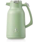 IDEUS Thermal Coffee Carafe 68oz (2,000ml), Stainless Steel Double Wall Insulated Vacuum Flask, W...