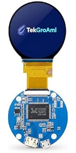 TekGroAml 2.1 inch 480x480 400 nits Round LCD Display and Mini H/D Board