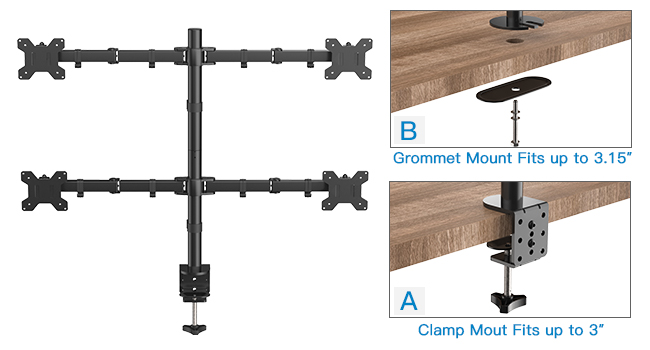 4 monitor arm mount