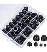 wugongshan 145 Pcs Screws Bolt Covers Caps, Hex Head Dome Bolt Covers, Plastic Bolt Caps, Screw C...