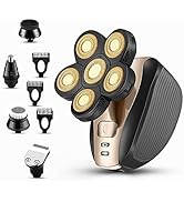 Head Shavers for Men Upgraded 5 in 1 Multifunctional Bald Head Shaver Grooming Kit Cordless Elect...