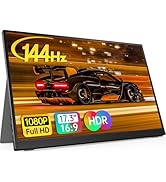 Anyuse 17.3" Portable Monitor, 1080P FHD, 144Hz, IPS HDR Screen, Travel Monitor for PC Mac Phone ...