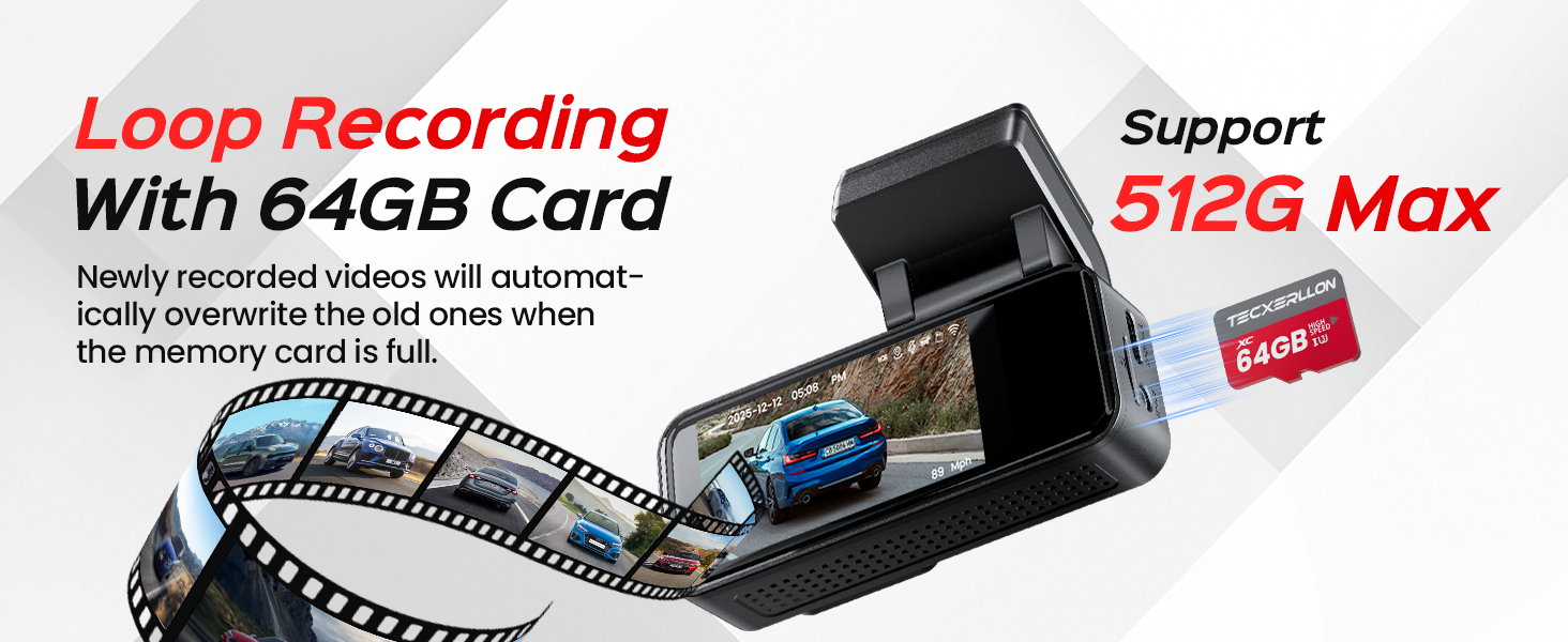 car camera - dash cam front and rear