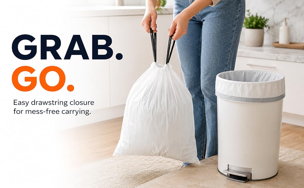 drawstring trash bags