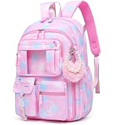 Alrisg Sweet Girls Backpack - Stylish Splash-resistant School Bag with Multiple Pockets &amp; Trendy ...
