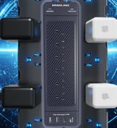 NANOLAKE Surge Protector Power Strip 10 ft Cord Heavy Duty High Joules Surge Protection (4800J),1...