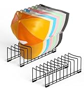 HzTinT 2 Pack Hat Organizer for Baseball Caps, Metal Hat Stand for 20 Baseball Caps, No Install H...