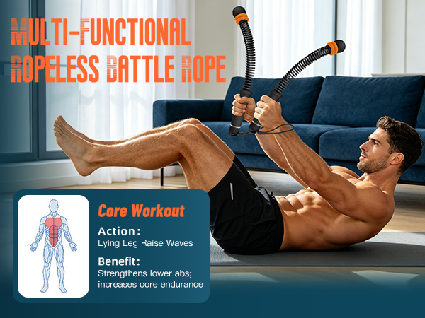 cordless battle ropes for home gym