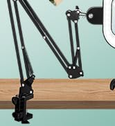 KMDES 12X &amp; 30X 3 Setion Long Arm Magnifying Glass with Light and Stand, Workbench Magnifying Lam...