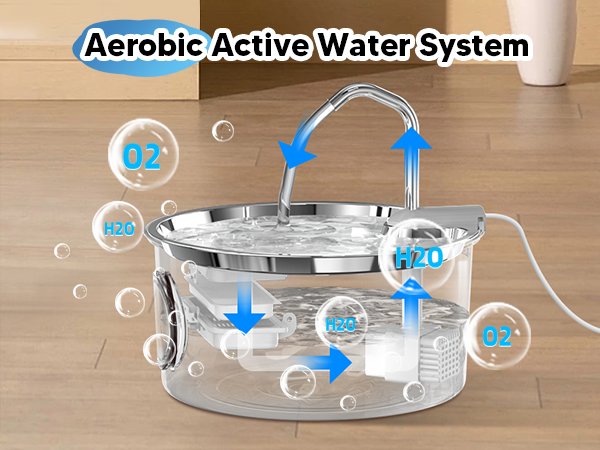 cat water fountain stainless steel