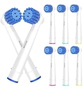Sensitive Gum Care Brush Heads Compatible with Oral B Electric Toothbrushes, 8 Pack Professional ...