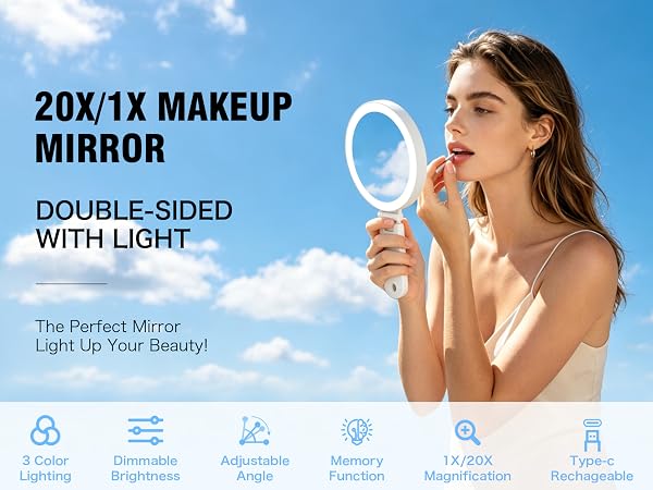 Magnifying Mirror with Lights