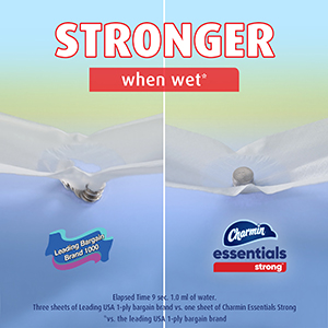 Stronger when wet.