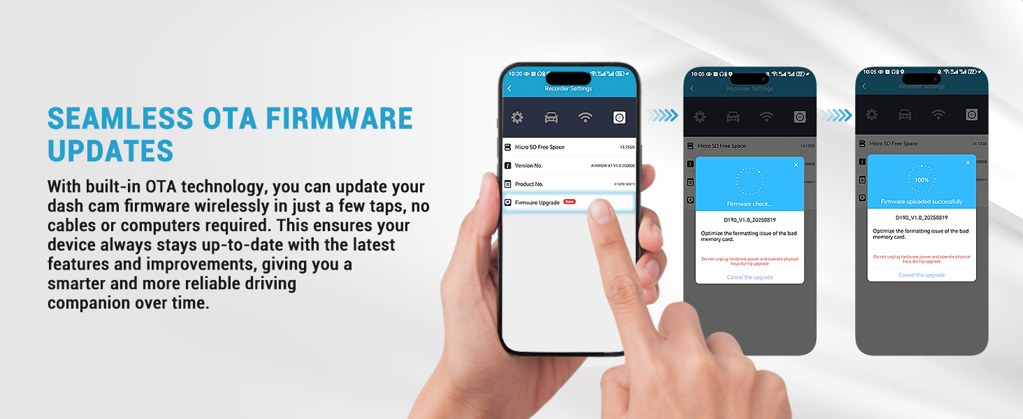 dash cam with ota