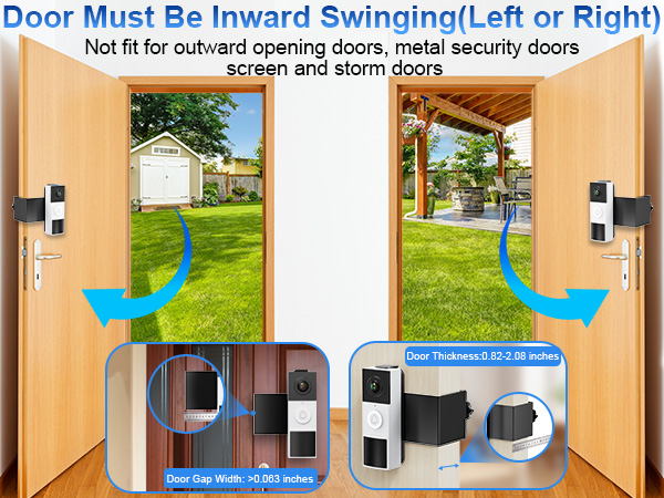 tapo doorbell camera mount anti theft doorbell mount no-drill Adjustable doorbell mounting bracket