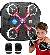 Music Boxing Machine for Kids, Wall Mounted Bluetooth Smart Punching Pad Kids Boxing Training Wor...