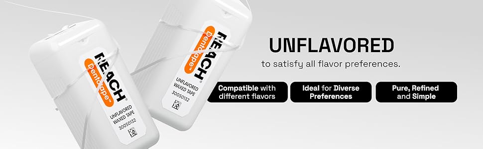 reach dentotape waxed dental floss tape unflavored