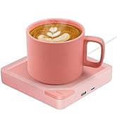 yolin Coffee Mug Warmer Set with Dual USB &amp; Fast Charger Cup Warmer for Office Desk Use with 10 O...