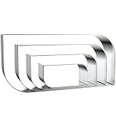 Rounded Rectangle Cookie Cutter Set - 5 inch, 4 inch, 3 inch, 2 inch - 4 Piece Modern Plaque Shap...