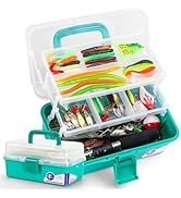 TCMBY 3 Layers Tackle Box with Tackle Included, 321Pcs Fishing Lures Kit Contains Pliers, Crankba...