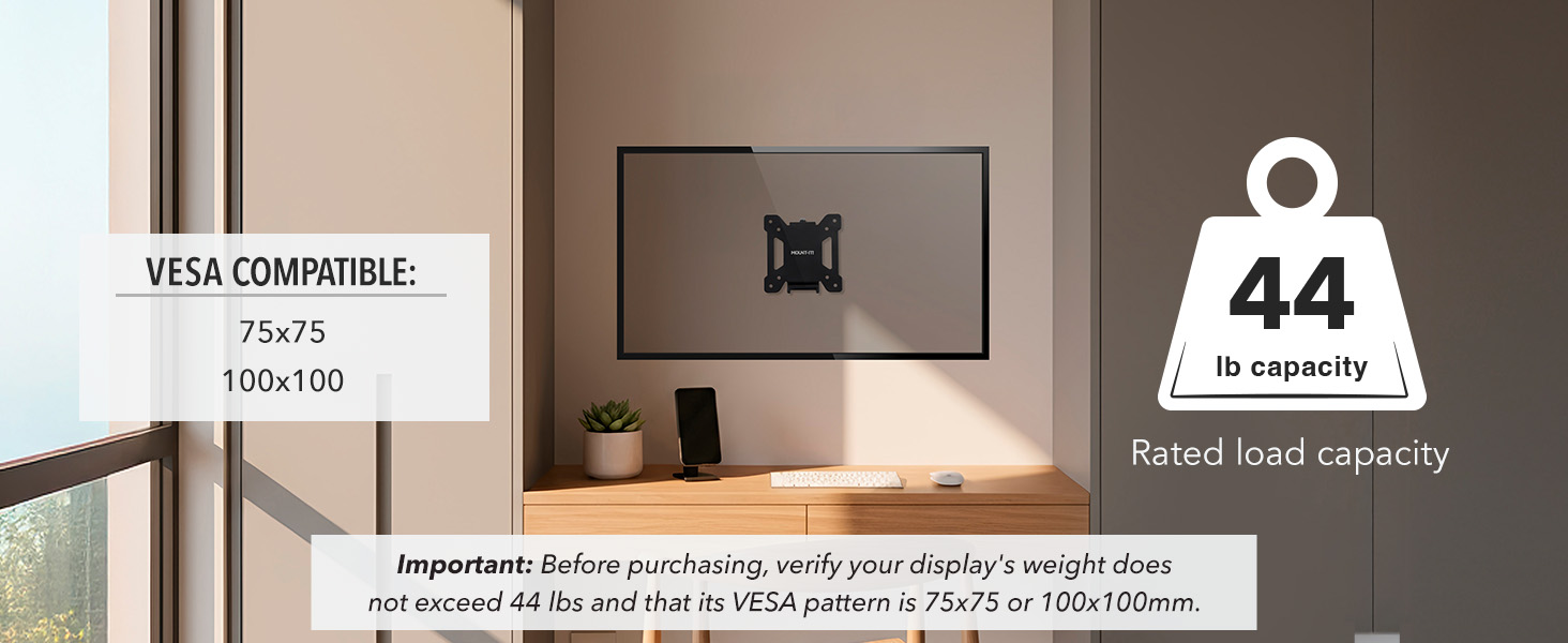 Max TV size and weight