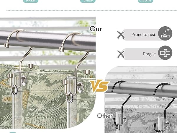 double sided shower curtain hooks