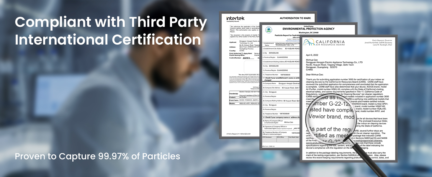 Official certification